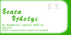 beata ujhelyi business card